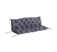 Outsunny Cojín para Banco con Respaldo 150x98x8 cm Colchón de Banco de 3 Plazas con 6 Cordones de Fijación para Jardín Terraza Balcón Exterior Gris