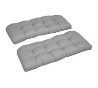 Outsunny cojín para banco de 2 plazas 110x48x8 cm cojín rectangular para interiores y exteriores lavable con 8 puntadas y asiento cómodo para sillas sofás gris