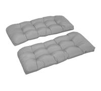Outsunny Cojín para Banco de 2 Plazas para Interior y Exterior con 8 Puntadas para Sillas Sofás 110x48x8 cm Gris