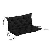 Outsunny Cojín para Banco de Jardín con Respaldo 100x98x8 cm Negro