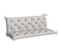 Outsunny Cojín para Banco de Jardín con Respaldo Relleno Grueso y Cintas de Sujeción para Interior y Exterior 150x98x8 cm Gris