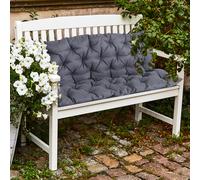 Outsunny Cojin para con Respaldo 132x110x10 cm Colchon de de Jardin de 2 Plazas con 6 Cordones de Fijacion para Columpio de Jardin