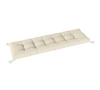 Outsunny Cojín para palets desmontable Cojín con cintas de sujeción Almohadilla para palets para la mayoría de tumbonas 198x65x13cm Beige Aosom España