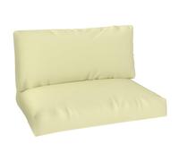 Outsunny Cojines de Exterior para Palet 2 plazas, Cojines de Asiento para europalet Lavables, 2 Piezas 120 x 80 cm y 120 x 45 cm, UPF20+, 20 cm de Grosor, Beige
