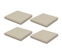 Outsunny Cojines para Sillas de Comedor Set de 4 Impermeables Protección UV 50+ para Interior y Exterior 47x47x7cm Beige Aosom España