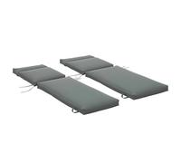 Outsunny Cojines para Tumbona Acolchado Pack 2 196x55x8 cm Solo Gris