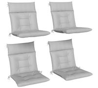 Outsunny Cojines silla jardín impermeables 4 uds 112x53cm Gris claro