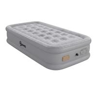 Outsunny Colchón Hinchable Individual Bomba Integrada 190x97x39 cm Gris | Inflado 3 Min Desinflado 2 Min, Colchón Inflable Plegable Impermeable, Bolsa Transporte, Superficie Flocado, Carga 200 kg