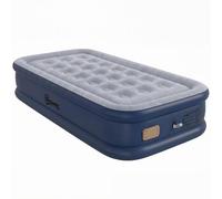 Outsunny Colchón inflable, cama de aire individual con bomba eléctrica integrada, inflado en 3 minutos, desinflado en 2 minutos, superficie aterciopelada, cama inflable plegable impermeable con bolsa
