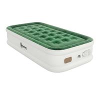 Outsunny Colchón inflable, cama de aire individual con bomba eléctrica integrada, inflado en 3 minutos, desinflado en 2 minutos, superficie aterciopelada, cama inflable plegable impermeable con bolsa