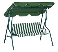 Outsunny Columpio de Jardín con Toldo Ajustable en Ángulo 170x110x153 cm Green