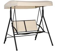Outsunny Columpio de Jardín Exterior de 2 Plazas 140x118x162 cm Beige