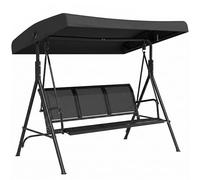 Outsunny Columpio de Jardín Exterior de 3 Plazas, 175x118x159 cm, Negro