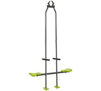 Outsunny Columpio frente a frente para niños de acero y plástico para columpio - 3 a 6 años 97,5x23x170 cm Verde Aosom España