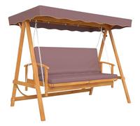 Outsunny Columpio Hollywood 2-en-1 236x130x181 cm Marrón