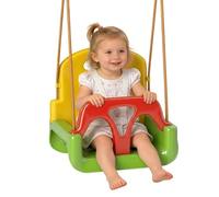 Outsunny Columpio para Bebés con Respaldo Desmontable y Barra en T para 9-36 Meses 42x33x120-180 cm Multicolor Aosom España