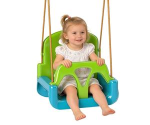 Outsunny Columpio Infantil 3 en 1 Cuerda Ajustable para Bebés Verde Oscuro