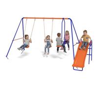 Outsunny Columpio Infantil 4 en 1 para Niños Anti-UV 225 kg Multicolor