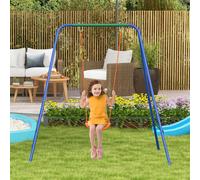 Outsunny Columpio Infantil con Cinturón de Seguridad 180x160x182 cm Naranja Naranja