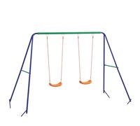 Outsunny Columpio Infantil para Niños 3-8 Años 2 Sillas 90 kg Multicolor