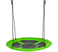 Outsunny Columpio Nido de Pájaro Redondo Panier Ø 110 cm 4 Anillos Incluidos metal epoxi Oxford Alta densidad Verde