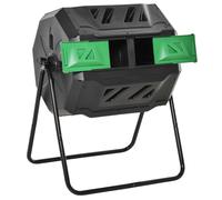 Outsunny Compostador Giratorio 160L con Sistema de Ventilación y Patas de Acero para Compostaje de Residuos Orgánicos 71x65x96 cm