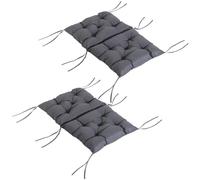 Outsunny Conjunto de 2 Cojines para Silla con Respaldo 50x98x8 cm Gris Oscuro