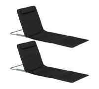 Outsunny Esterillas de Playa Negro