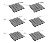 Outsunny Conjunto de 6 cojines para sillas de jardín, Cojines exterior acolchonados, gran confort cm con sujeciones, medidas 40L x 40A cm