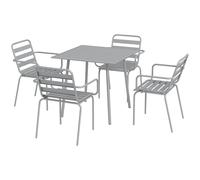 Outsunny Conjunto de asientos de jardín de 5 piezas Asientos Conjunto de muebles de jardín Resistente a la intemperie 80x80x74 cm Aosom España