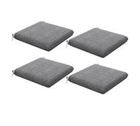 Outsunny Conjunto de Cojines para Sillas de Comedor 47x47x7 cm Juego de 4 Piezas Cojines para Sillas de Jardín Impermeable y Protección UV 50+ para Interior y Exterior Gris