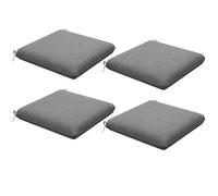 Outsunny Conjunto de Cojines para Sillas de Comedor 47x47x7 cm UV 50+ Gris