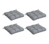Outsunny Conjunto de Cojines para Sillas de Comedor 48x48x10 cm Gris