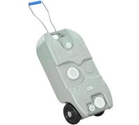 Outsunny Contenedor de Agua 40 L con Ruedas Tanque de Agua Portátil con Manija Metálica y Grifo para Caravanas Autocaravanas Camping al Aire Libre