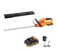 Outsunny Cortasetos Eléctrico Con Batería De 2000mah Y Cuchilla De 51 Cm Naranja