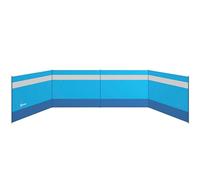 Outsunny Cortavientos para Camping de 4 Paneles, 725x140 cm, Paravientos Playa Impermeable con Postes de Acero, Panel Superior Transparente, Bolsa de Transporte y Estacas, para Playa y Jardín, Azul