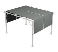 Outsunny Cubierta de pérgola para cenador 3x3 m, Lona de poliéster para cenador 180g/㎡ con Bolsillos y Correas para Postes, UV30+, 488x122 cm, Gris Oscuro