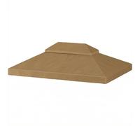 Outsunny Cubierta de Repuesto para Gazebo 4x3m Beige | Doble con orificios de drenaje, 370gsm poliéster HD, UPF30+, solo tela