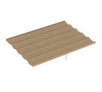 Outsunny Cubierta para Gazebo Pérgola con 10 Orificios de Drenaje en Poliéster, 350x260 cm, para Pérgola 4x3 m, Marrón Claro Aosom España