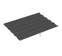 Outsunny Cubierta para Techo Retráctil 3,5x2,5 m para Pérgola 4x3 Tela de Repuesto con 10 Orificios de Drenaje Gris Oscuro Aosom España