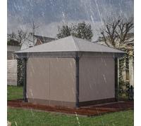 Outsunny Cubierta Protectora para Gazebo 3x3 m Cubierta Impermeable para Pérgola Transparent 300x300x80 cm