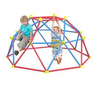 Outsunny Cúpula de Escalada Anti-UV para 3-8 Años Ø183x90 cm Rojo y Azul