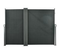 Outsunny Doble Toldo Lateral Retráctil 6x1,60 m Poliéster Anti-UV Gris Aosom España