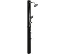 Outsunny Ducha Solar 35 L, Protección Antigel, 2 Alcachofas, Grifo para Pies