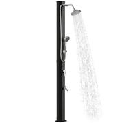 Outsunny Ducha solar de jardín de 35 l con protección contra heladas, cabezal de ducha de lluvia giratorio, conector de manguera de jardín, ducha de piscina hasta 60 °C sin conexión de alimentación