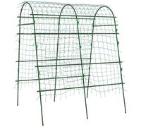 Outsunny Enrejado de Pepino 206 cm Enrejado de Jardín de Arco para Plantas Trepadoras al Aire Libre con Marco de Acero Verde