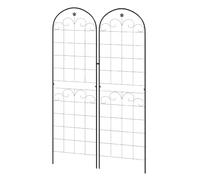 Outsunny Enrejado Metal jardín para Plantas trepadoras, 50x180 cm | Juego de 2, diseño floral