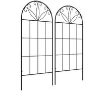 Outsunny Enrejados de jardín lot de 2 soporte para plantas trepadoras en metal - 51x120 cm Negro Aosom España
