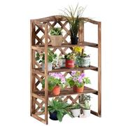 Outsunny Estante flores 3 niveles madera abeto, estante flores/plantas | Estante plantas, banco flores