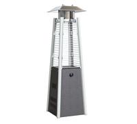 Outsunny Estufa de Gas Butano, 3000W, Calefactor de Exterior a Gas Portátil con Temperatura Ajustable, Protección contra Vuelcos, Ignición por Presión, para Butano y Propano, 3 m², Bronce